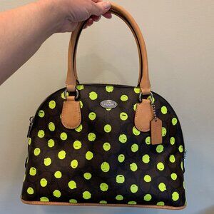 Like new Coach abstract polka dot bag